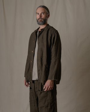 Dream Sleeve Shirt Jacket Linen in Brown