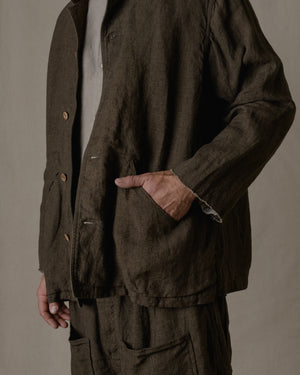 Dream Sleeve Shirt Jacket Linen in Brown