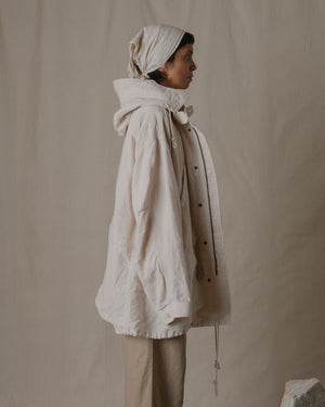 Unisex Hoodie Washi Linen in Beige