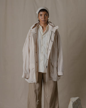 Unisex Hoodie Washi Linen in Beige