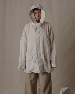 Unisex Hoodie Washi Linen in Beige