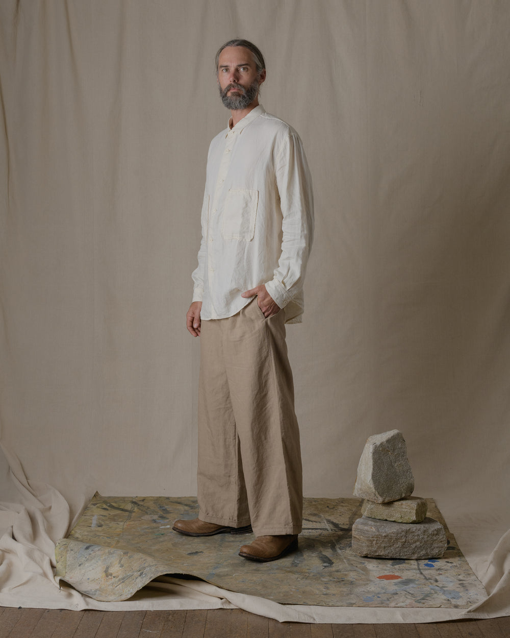S2 Pants Linen in Beige