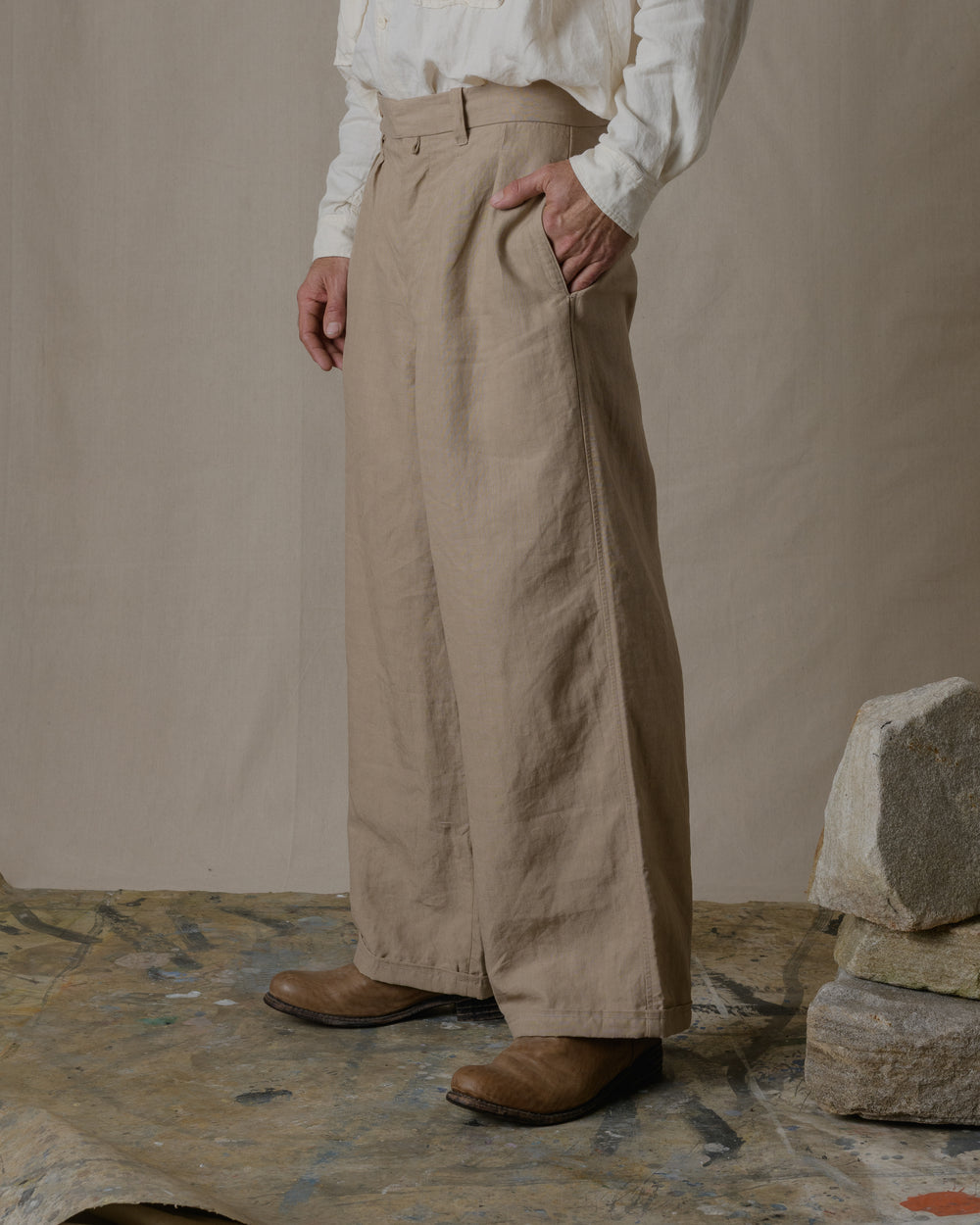 S2 Pants Linen in Beige