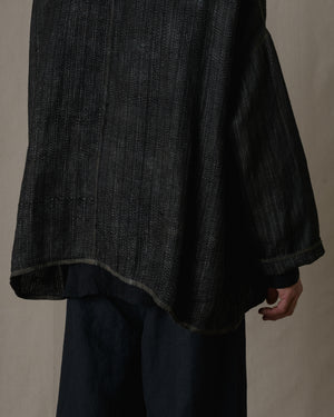Unisex Handwoven Stole Jacket Washi in Ash Glaze