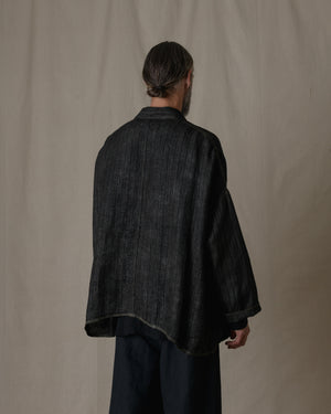 Unisex Handwoven Stole Jacket Washi in Ash Glaze