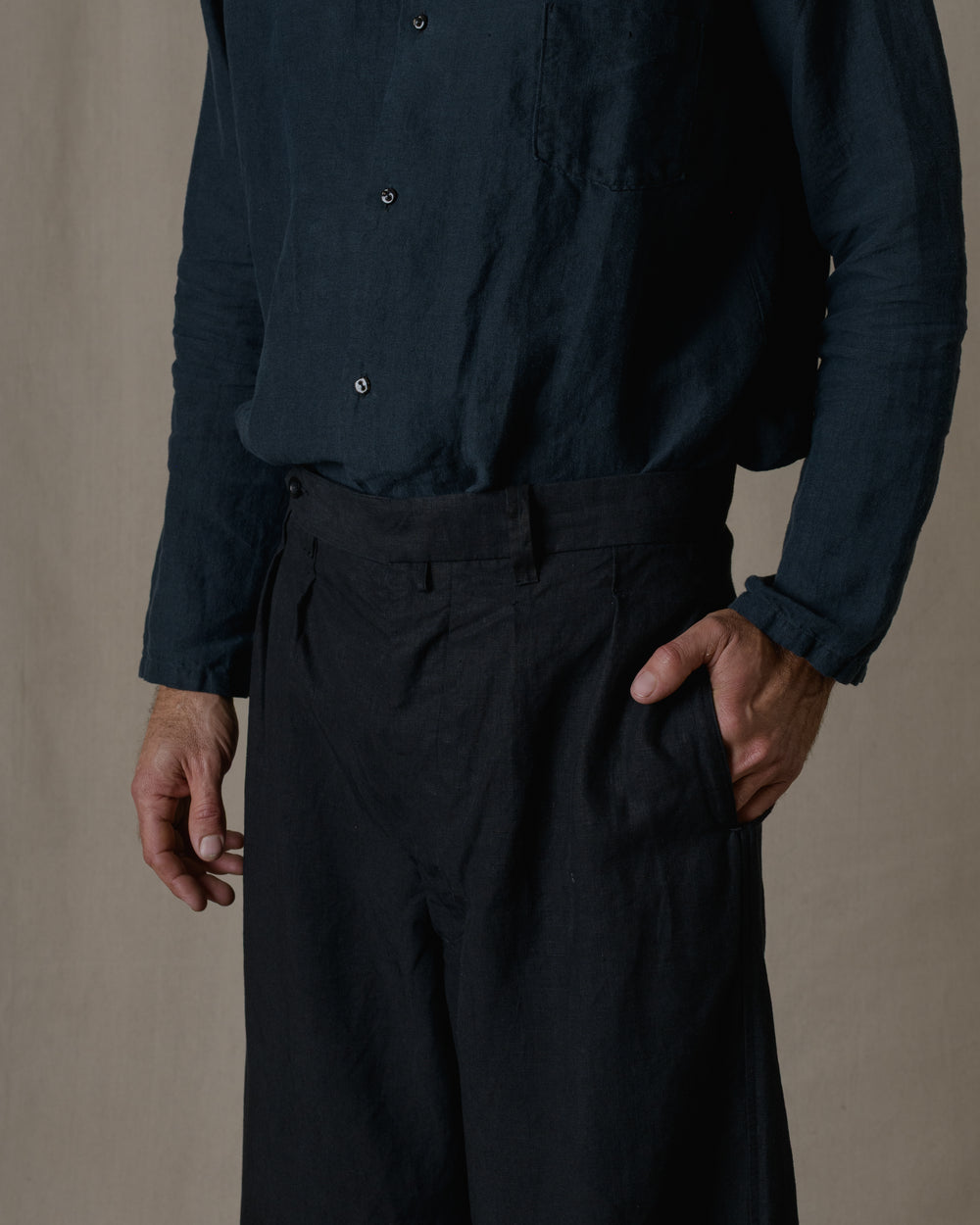 S2 Pants Linen in Black