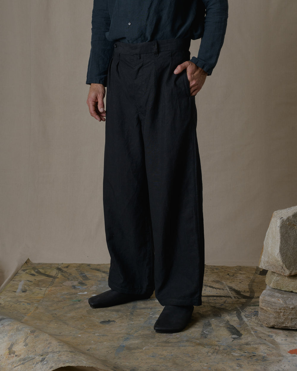 S2 Pants Linen in Black