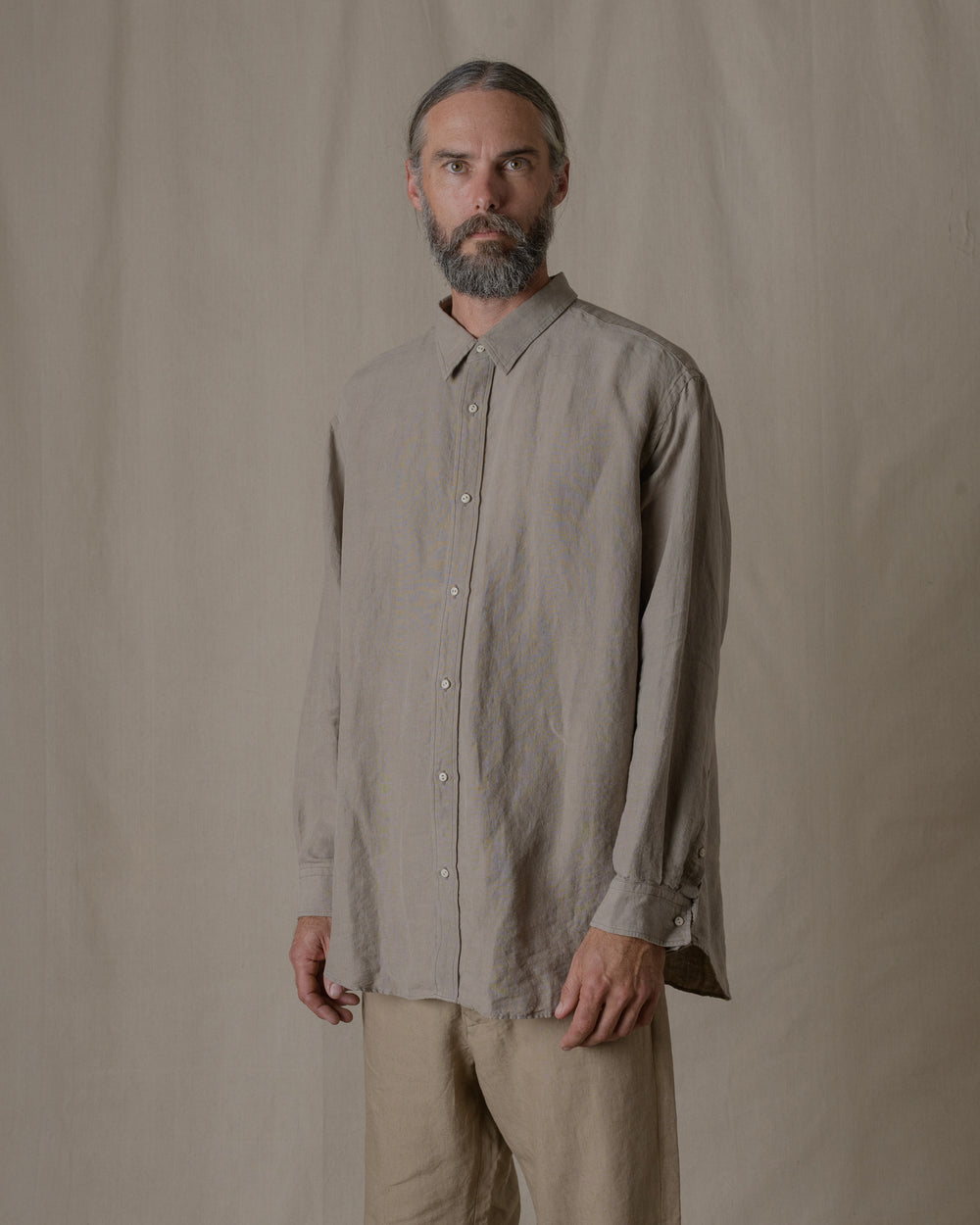 Unisex Daily Shirt Hemp in Beige
