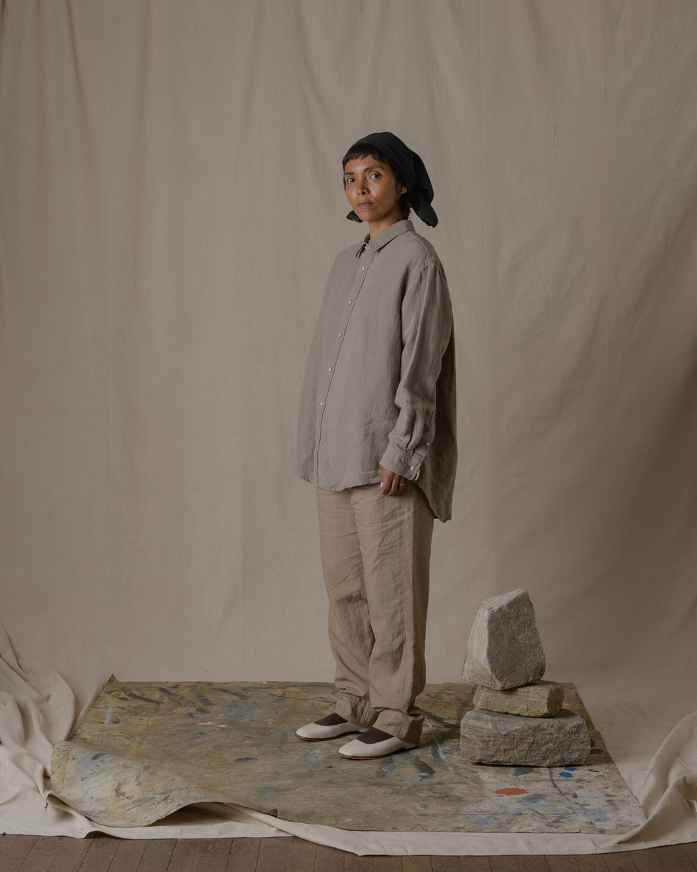 Unisex Daily Shirt Hemp in Beige