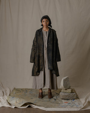 A-line Over Coat in Ash Glaze