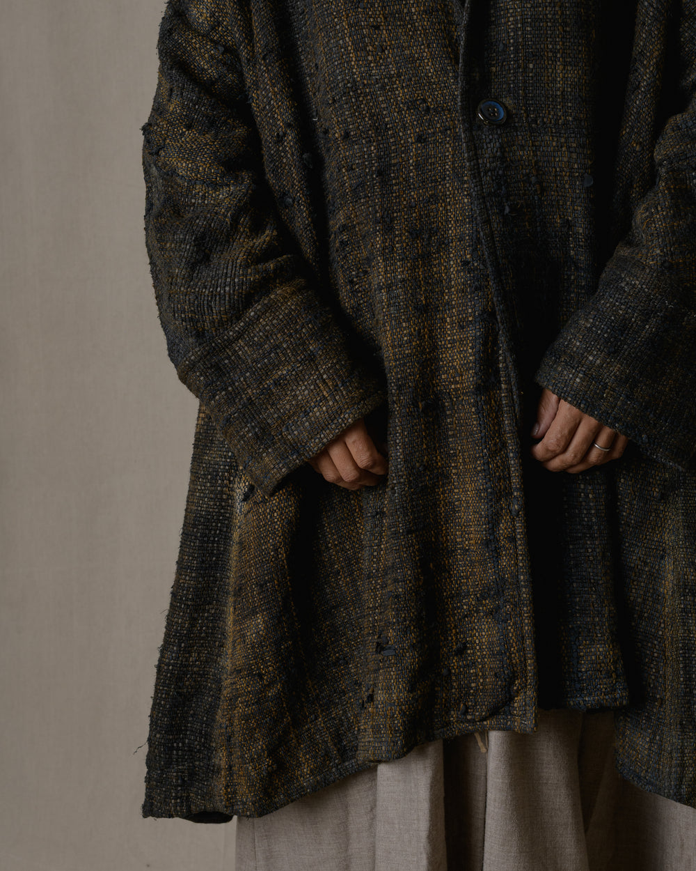 A-line Over Coat in Ash Glaze