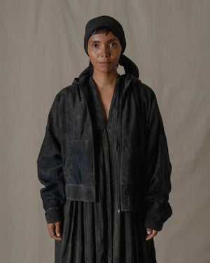 Hoodie Khadi Silk in Ash Glaze