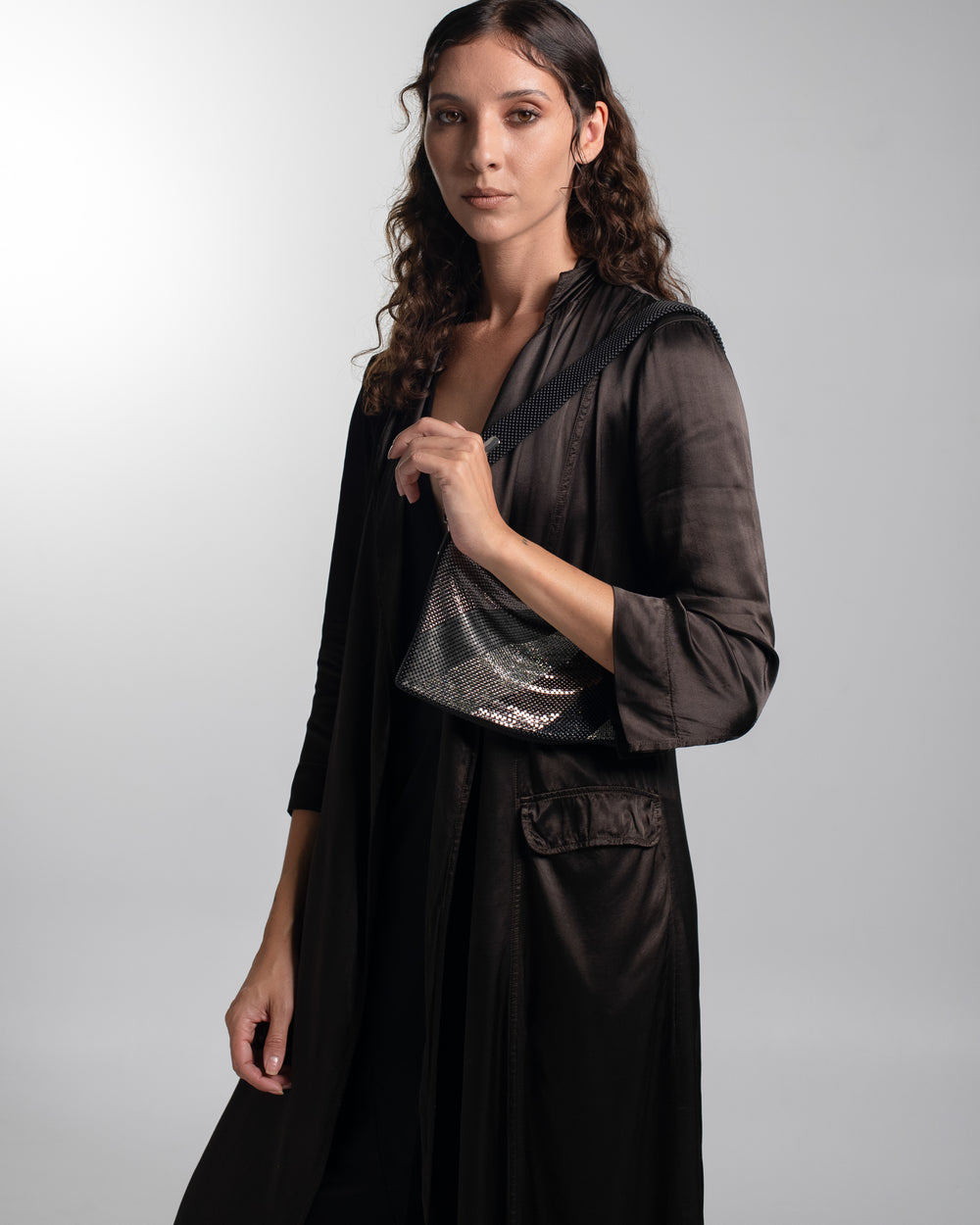 Daniela Diagonals Baguette Black / Grey