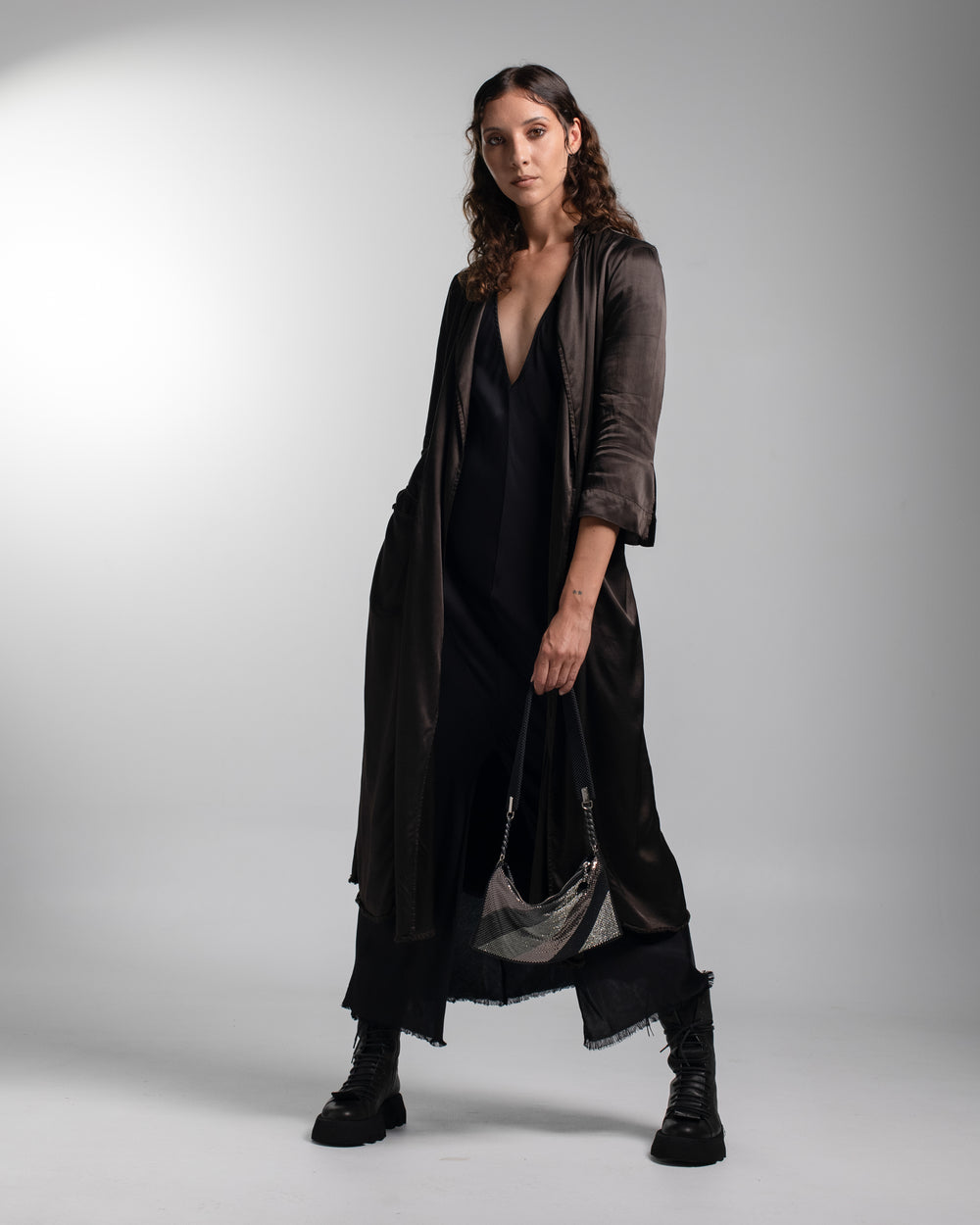 Daniela Diagonals Baguette Black / Grey