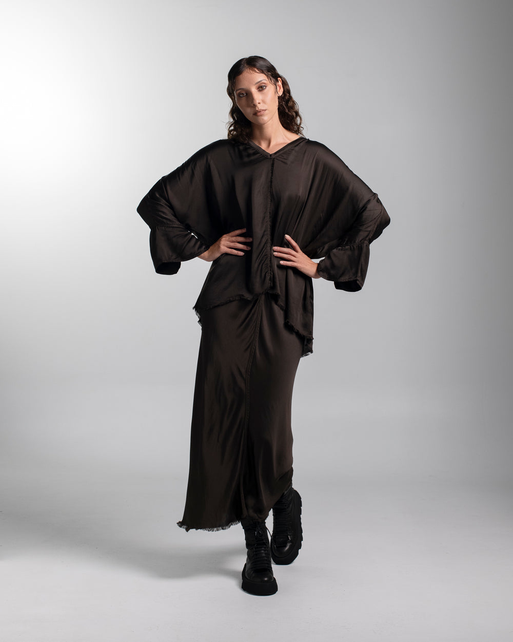 Layla Blouse Rayon Chocolate O/S
