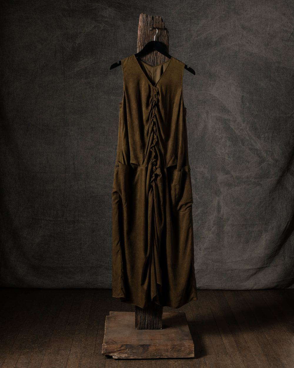 Sleeveless Gathered Dress