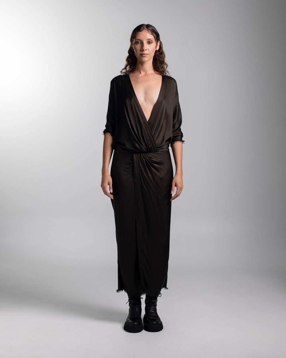 Lily Dress Rayon Chocolate