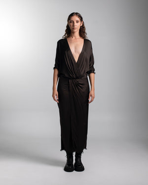 Lily Dress Rayon Chocolate