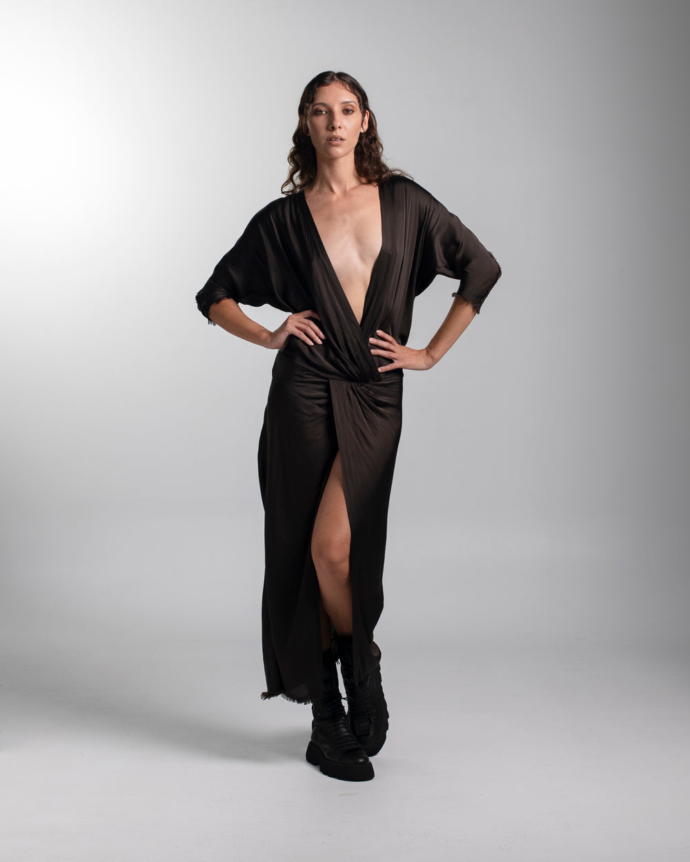 Lily Dress Rayon Chocolate