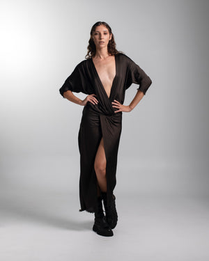 Lily Dress Rayon Chocolate