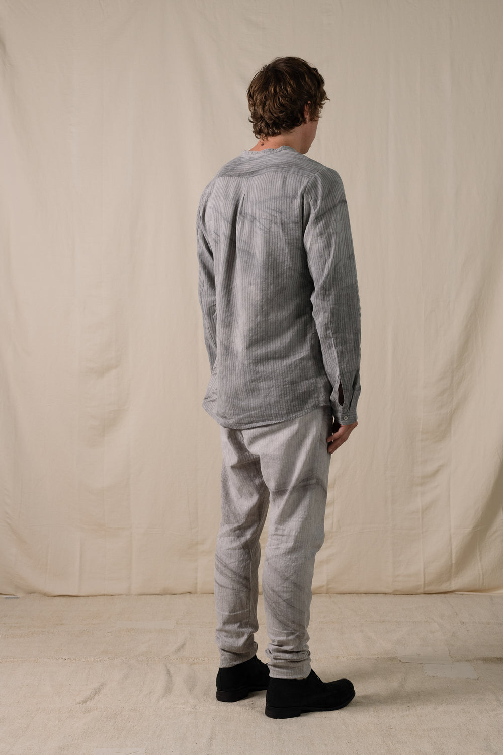 Kaftan Shirt Hand-dyed Grey