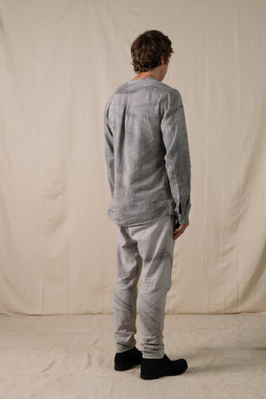 Kaftan Shirt Hand-dyed Grey