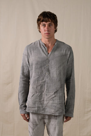 Kaftan Shirt Hand-dyed Grey