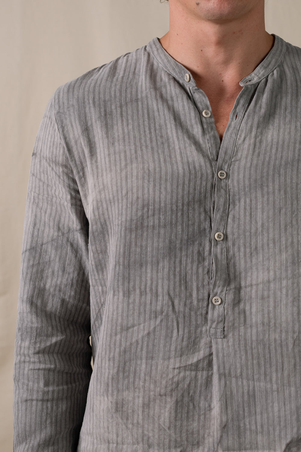 Kaftan Shirt Hand-dyed Grey