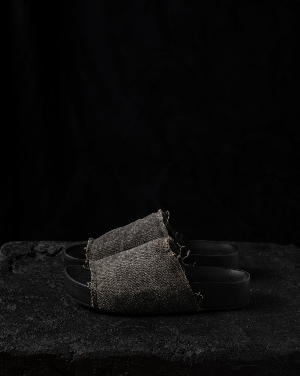 Mens Slide Army Green / Black