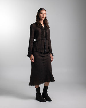 Ginia Skirt Linen Chocolate