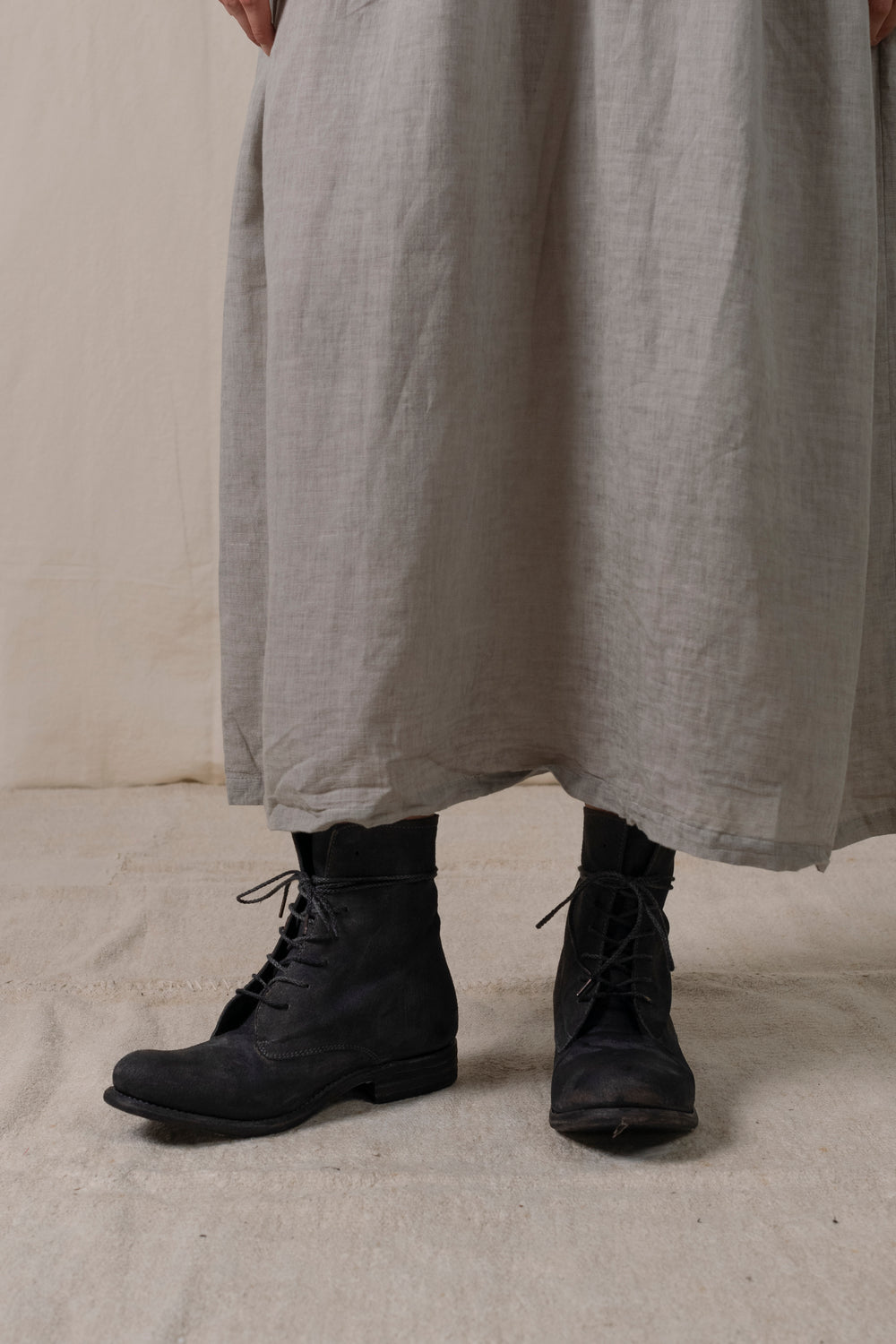Mid Lace Up Boots Dark Grey Brown