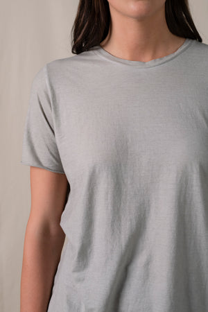 Regular Fit T Shirt Viscose Light Grey