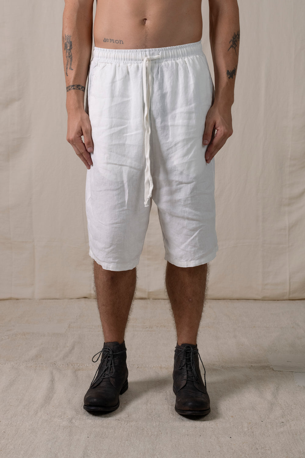 Linen Shorts White