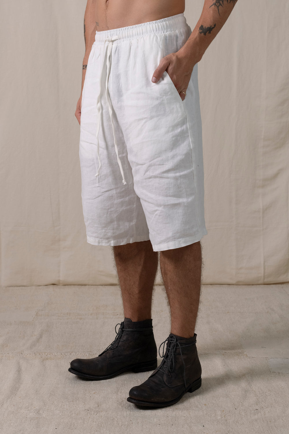 Linen Shorts White