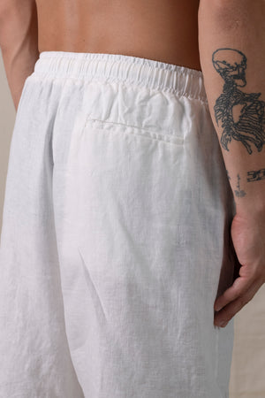 Linen Shorts White