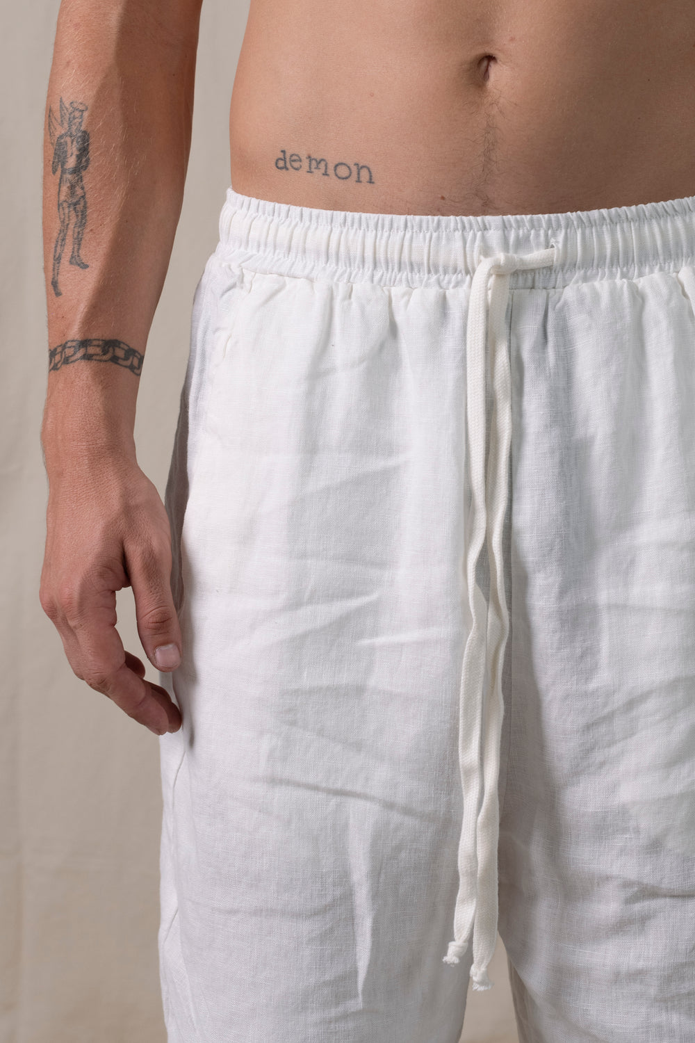 Linen Shorts White