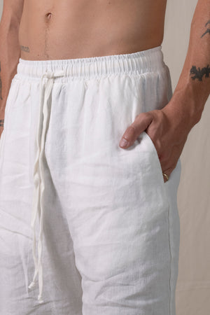 Linen Shorts White