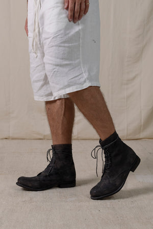 Mid Lace Up Boots Dark Grey Brown