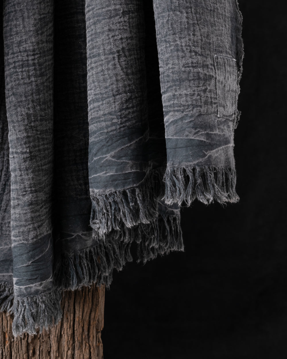 008 Fine Cotton & Linen Towels Washed Black