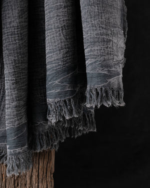 008 Fine Cotton & Linen Towels Washed Black