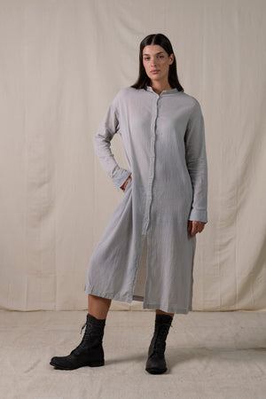 Long Shirt Dress Light Grey