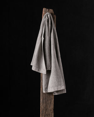 Linen and Cotton Jacquard Towel Sandstone