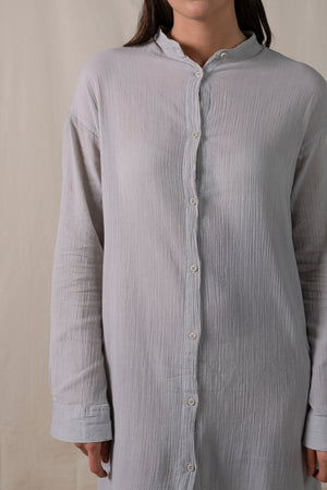 Long Shirt Dress Light Grey