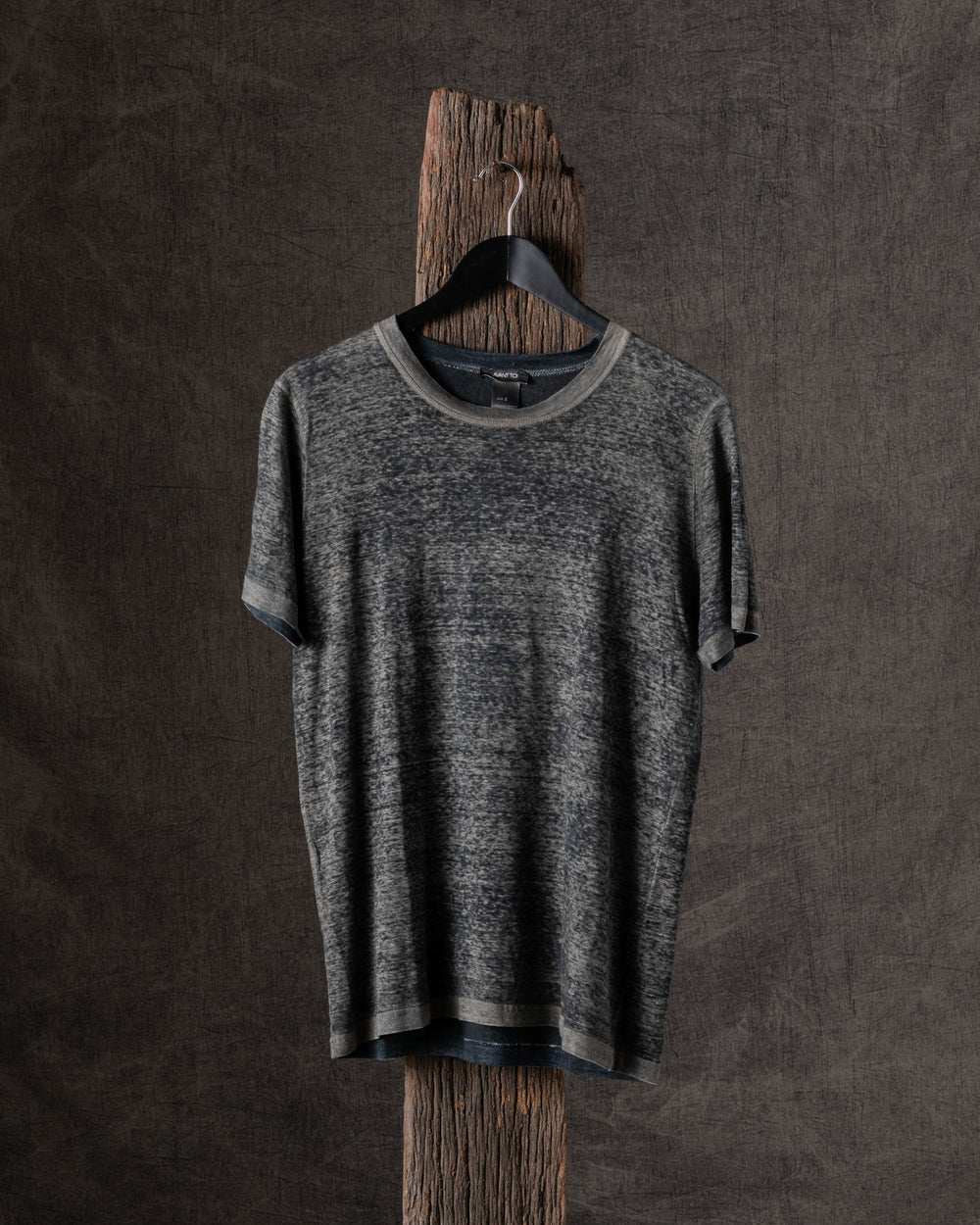 Man Short Sleeves Linen T Shirt N/Taupe