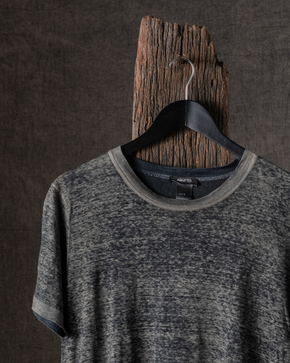 Man Short Sleeves Linen T Shirt N/Taupe