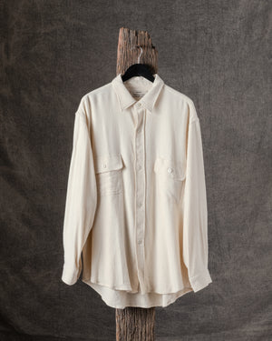 Shirt Blouson with Flap Pockets Natural
