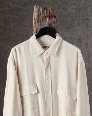 Shirt Blouson with Flap Pockets Natural