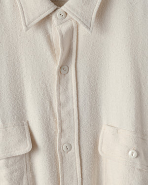 Shirt Blouson with Flap Pockets Natural
