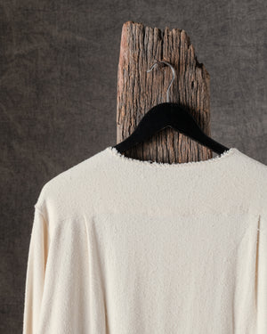 Unisex No Collar Shirt in Natural