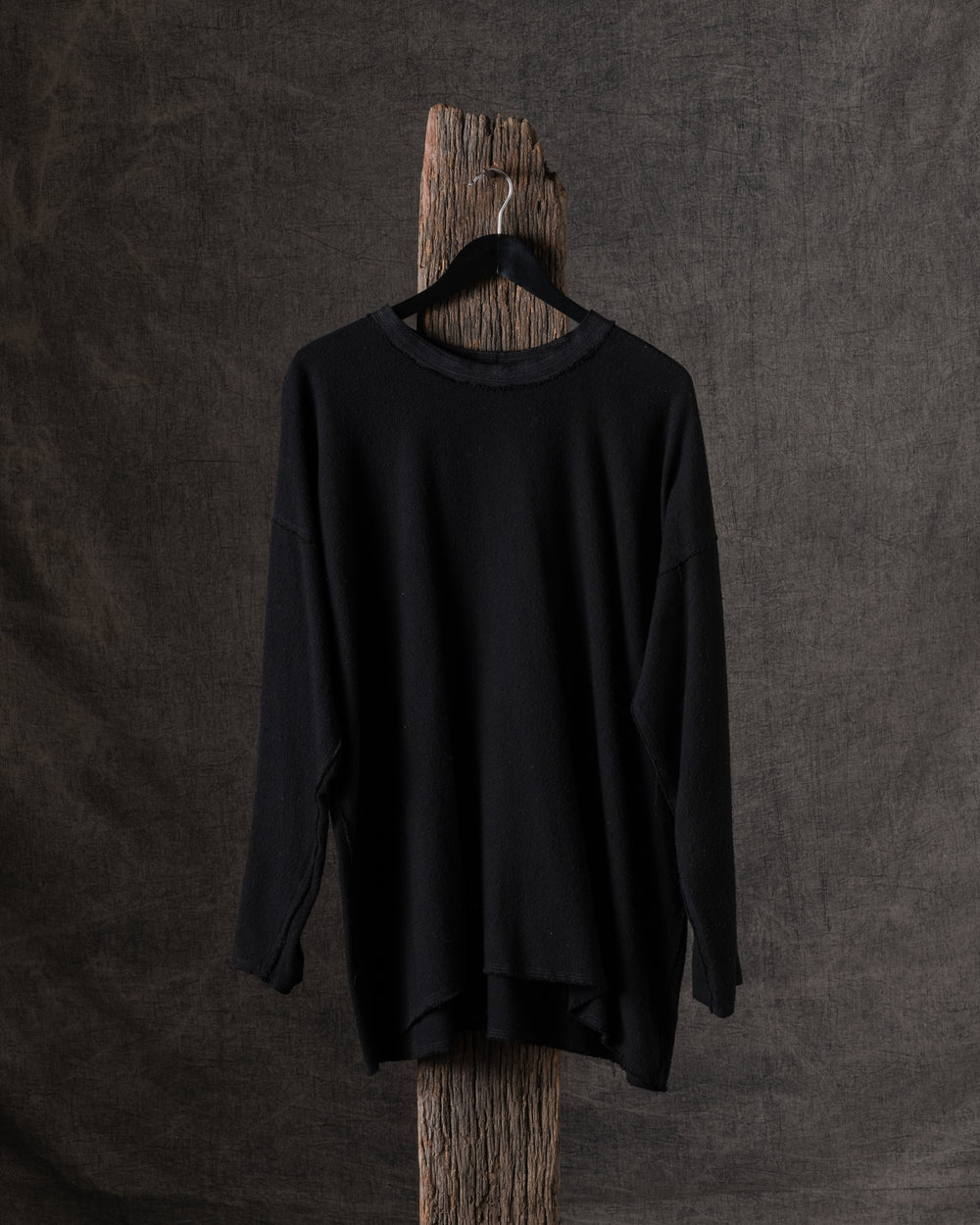 Crew Neck Over Tee Black